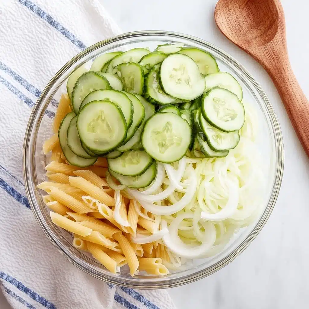 Cucumber Pasta Salad Recipe - Recipe Image
