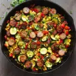Sausage and Veggies Skillet - 30 Minute, One-Pan Meal Recipe