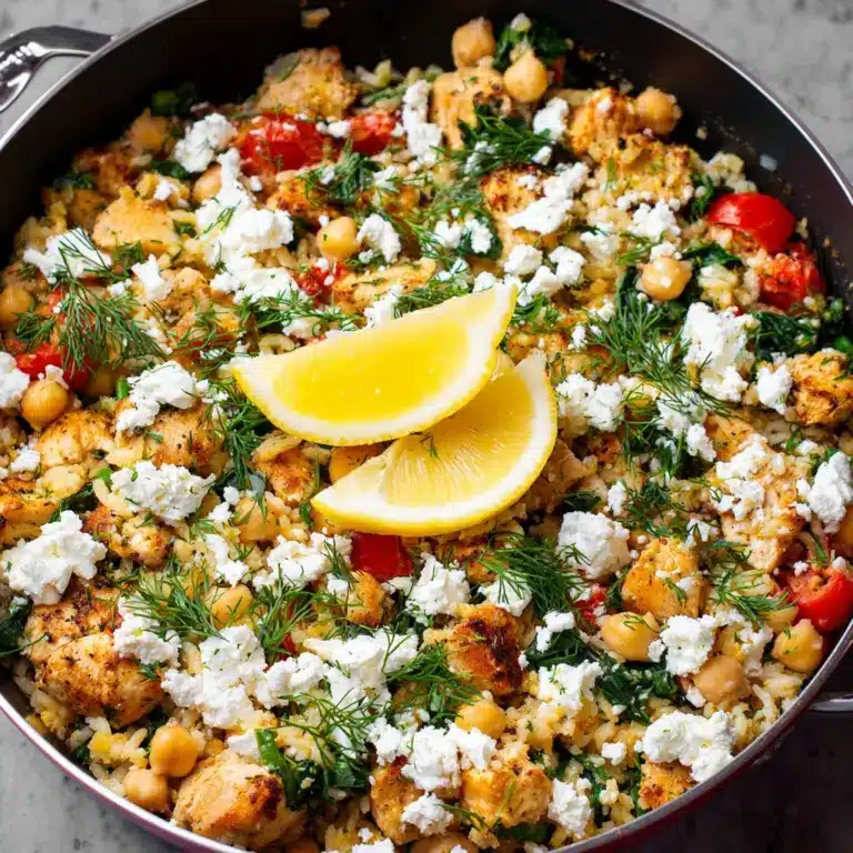 Greek Chicken with Lemon Rice and Tomatoes Recipe