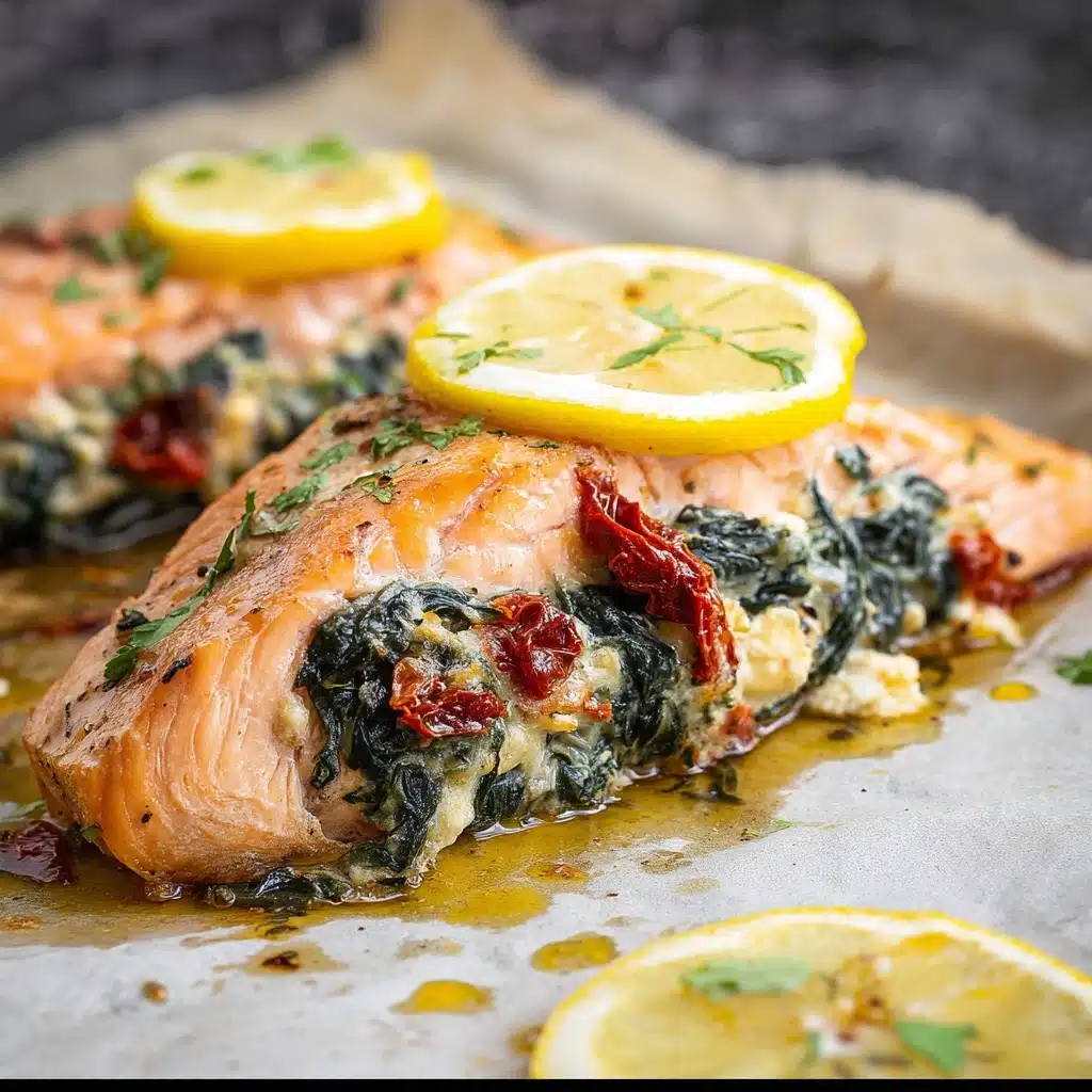 Mediterranean Stuffed Salmon Recipe