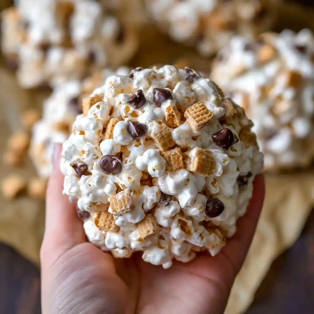 S'mores Popcorn Balls Recipe - Recipe Image