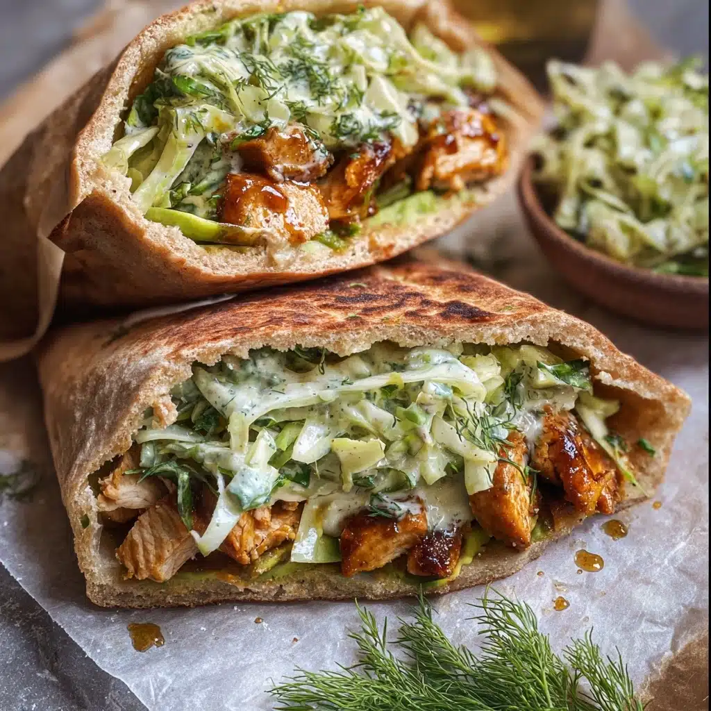 Sheet Pan Chicken Pitas with Herby Ranch Slaw Recipe - Recipe Image