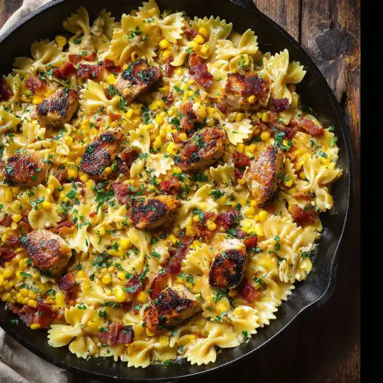 Creamy Chicken and Corn Pasta with Bacon Recipe