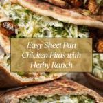 Sheet Pan Chicken Pitas with Herby Ranch Slaw Recipe