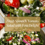 Spinach Tomato Salad with Feta Cheese Recipe