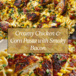 Creamy Chicken and Corn Pasta with Bacon Recipe