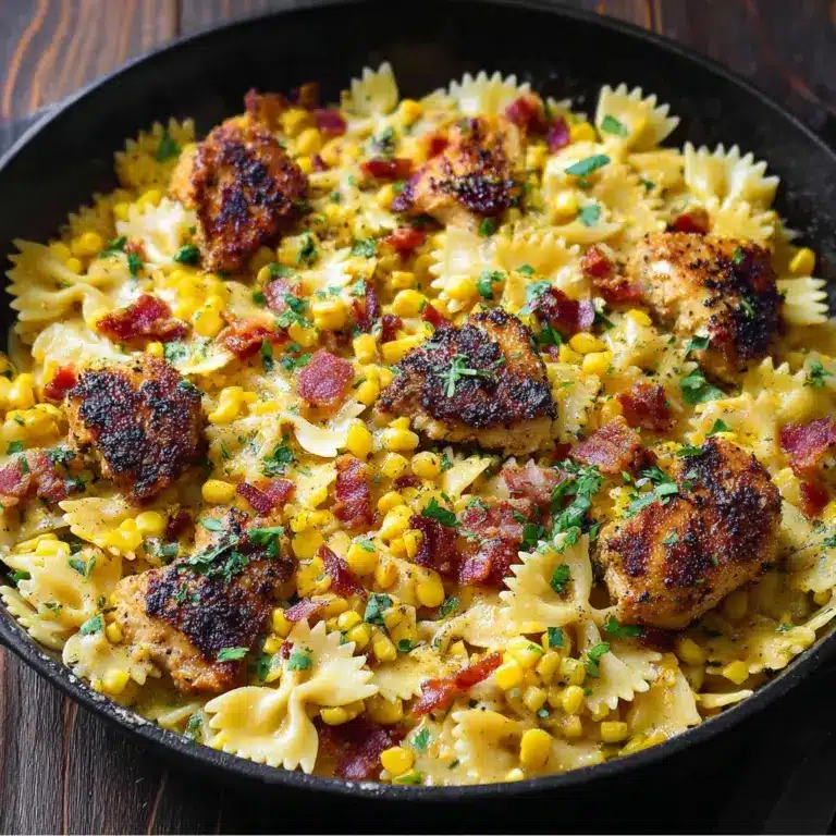Creamy Chicken and Corn Pasta with Bacon Recipe