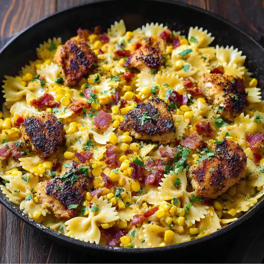 Creamy Chicken and Corn Pasta with Bacon Recipe