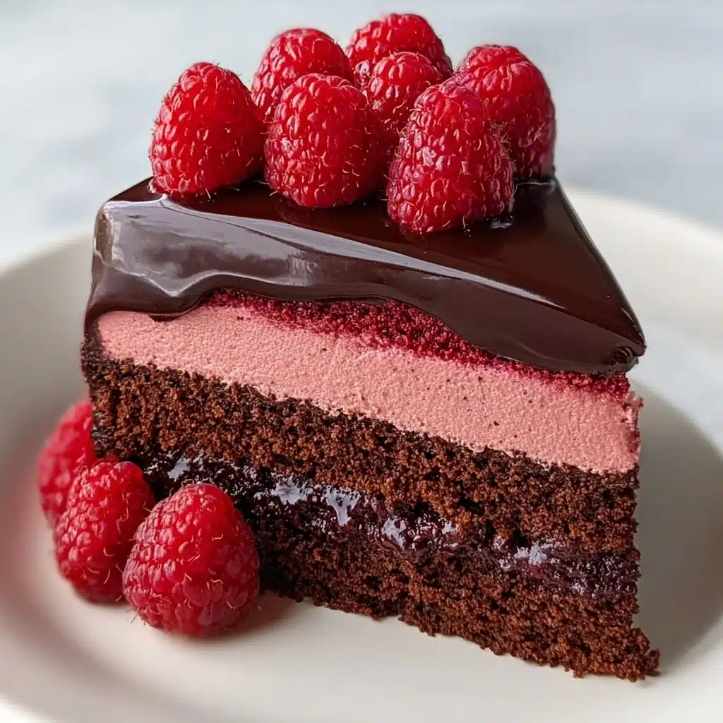 Dark Chocolate Raspberry Mousse Cake Recipe - Recipe Image