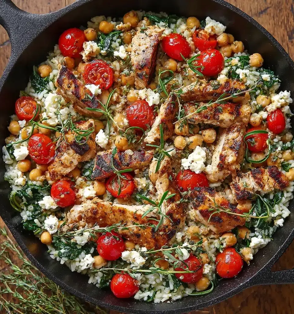 Greek Chicken and Lemon Rice (30 Minutes, One-Pot) Recipe