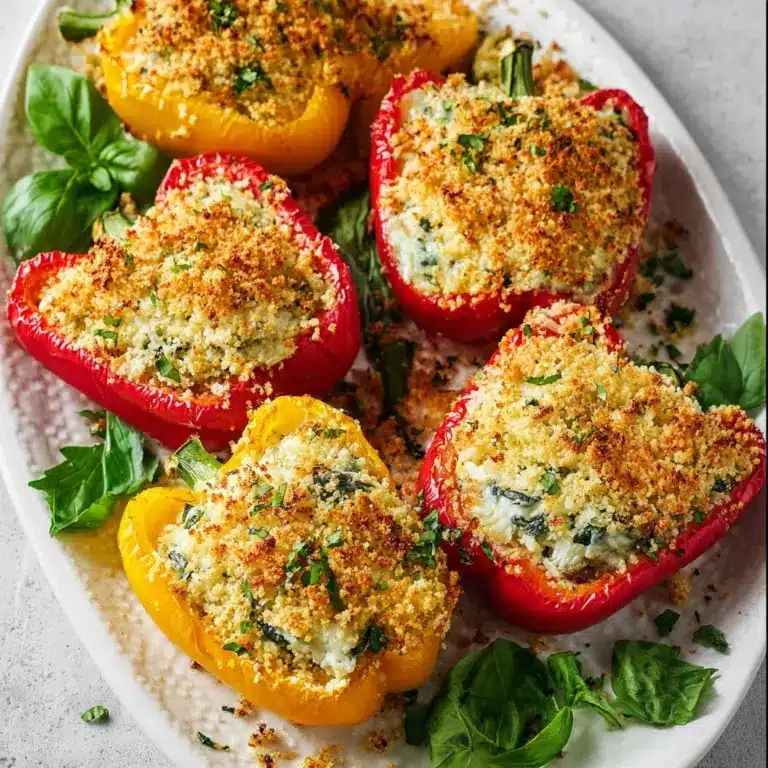 Herby Ricotta Stuffed Peppers Recipe