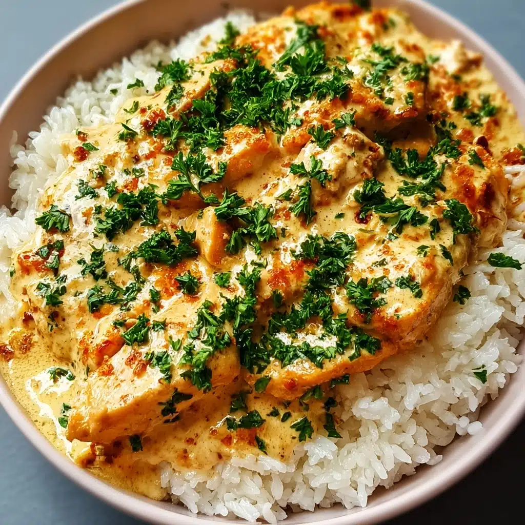Creamy Smothered Chicken and Rice Recipe - Recipe Image