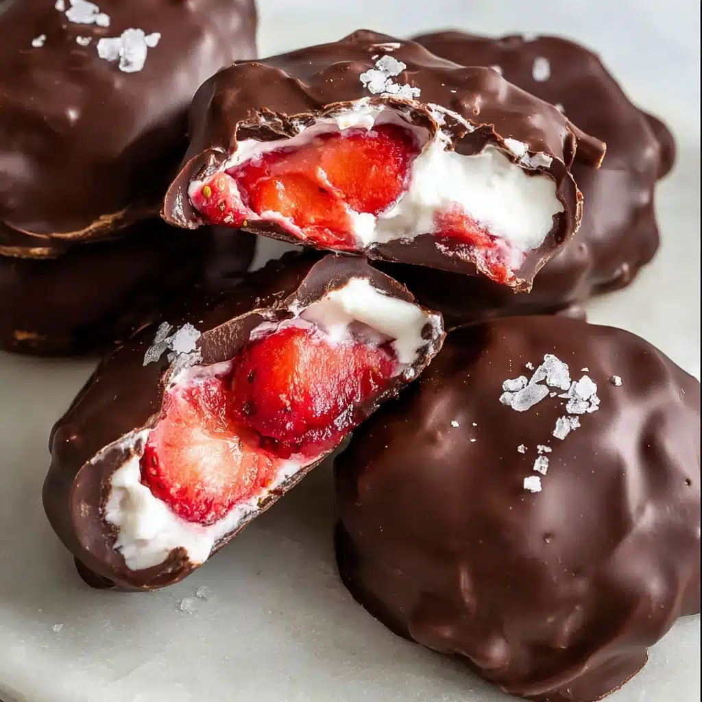 Chocolate Strawberry Frozen Yogurt Bites Recipe - Recipe Image