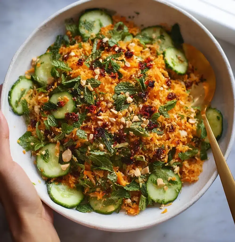 Crispy Rice Salad with Cucumbers and Herbs Recipe - Recipe Image