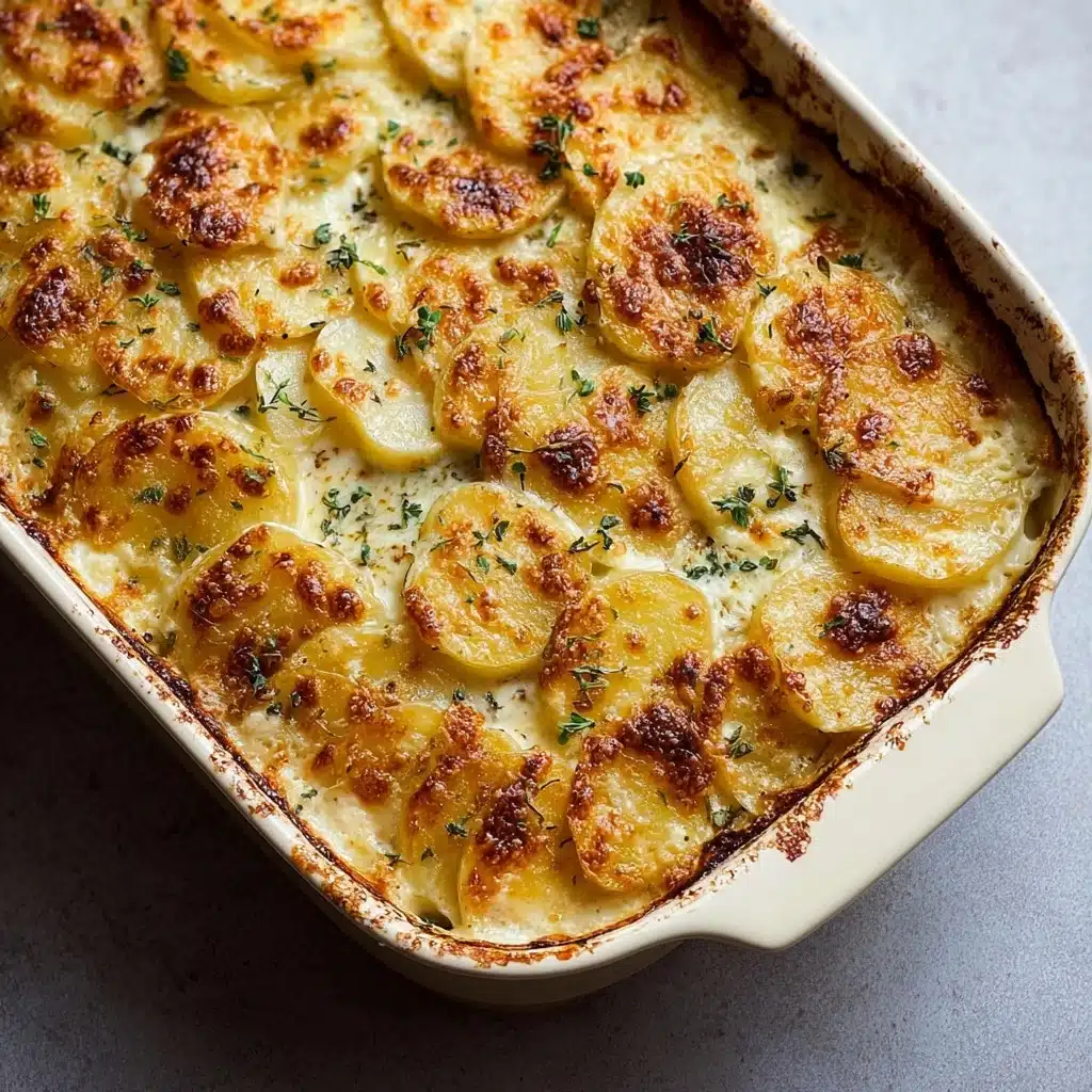 Cheesy Garlic Scalloped Potatoes Recipe