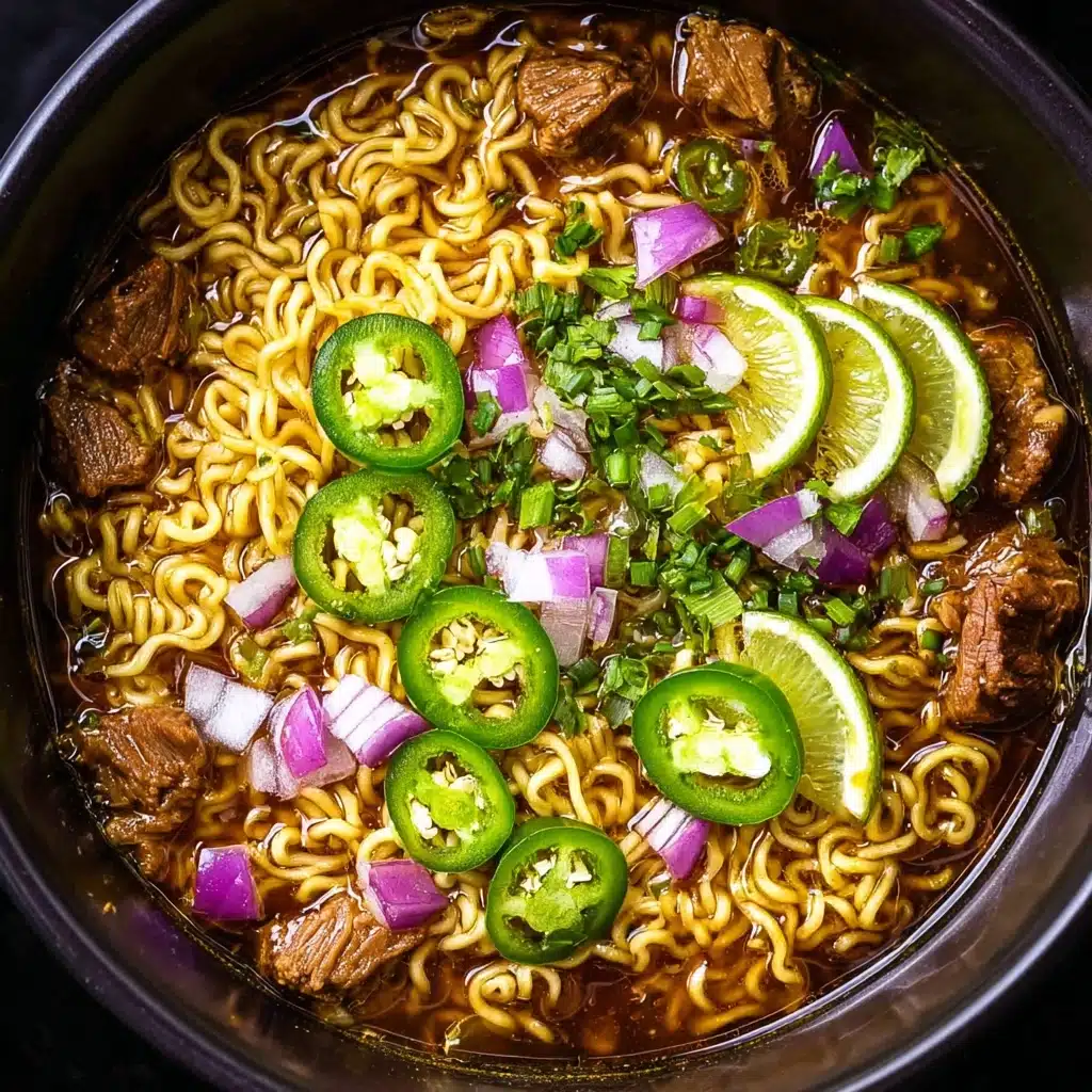Slow Cooker Beef Ramen Recipe - Recipe Image