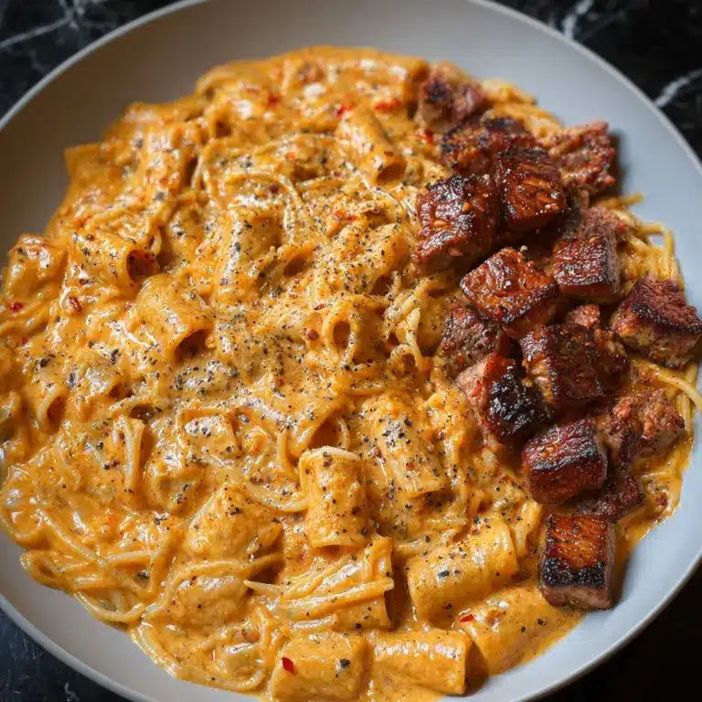Cajun Steak Cheesy Rigatoni Parmesan Recipe