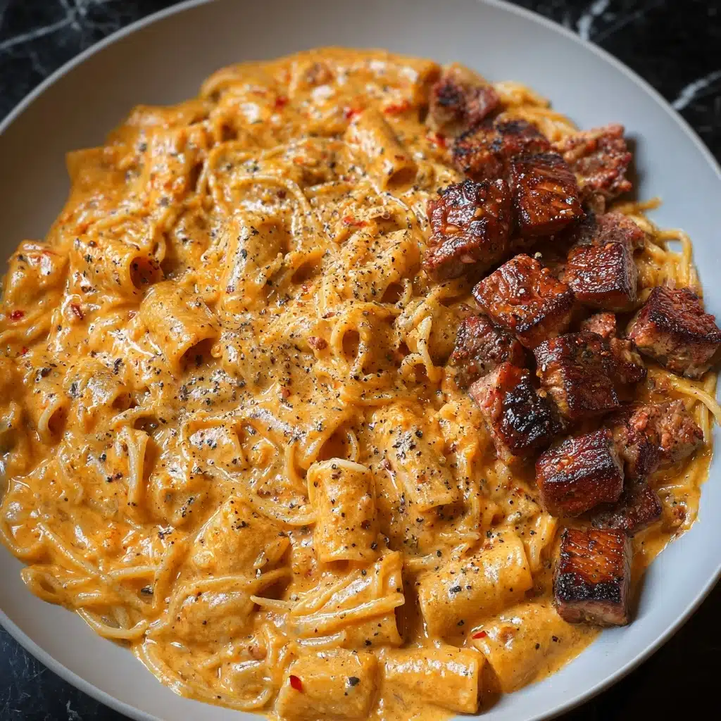 Cajun Steak Cheesy Rigatoni Parmesan Recipe
