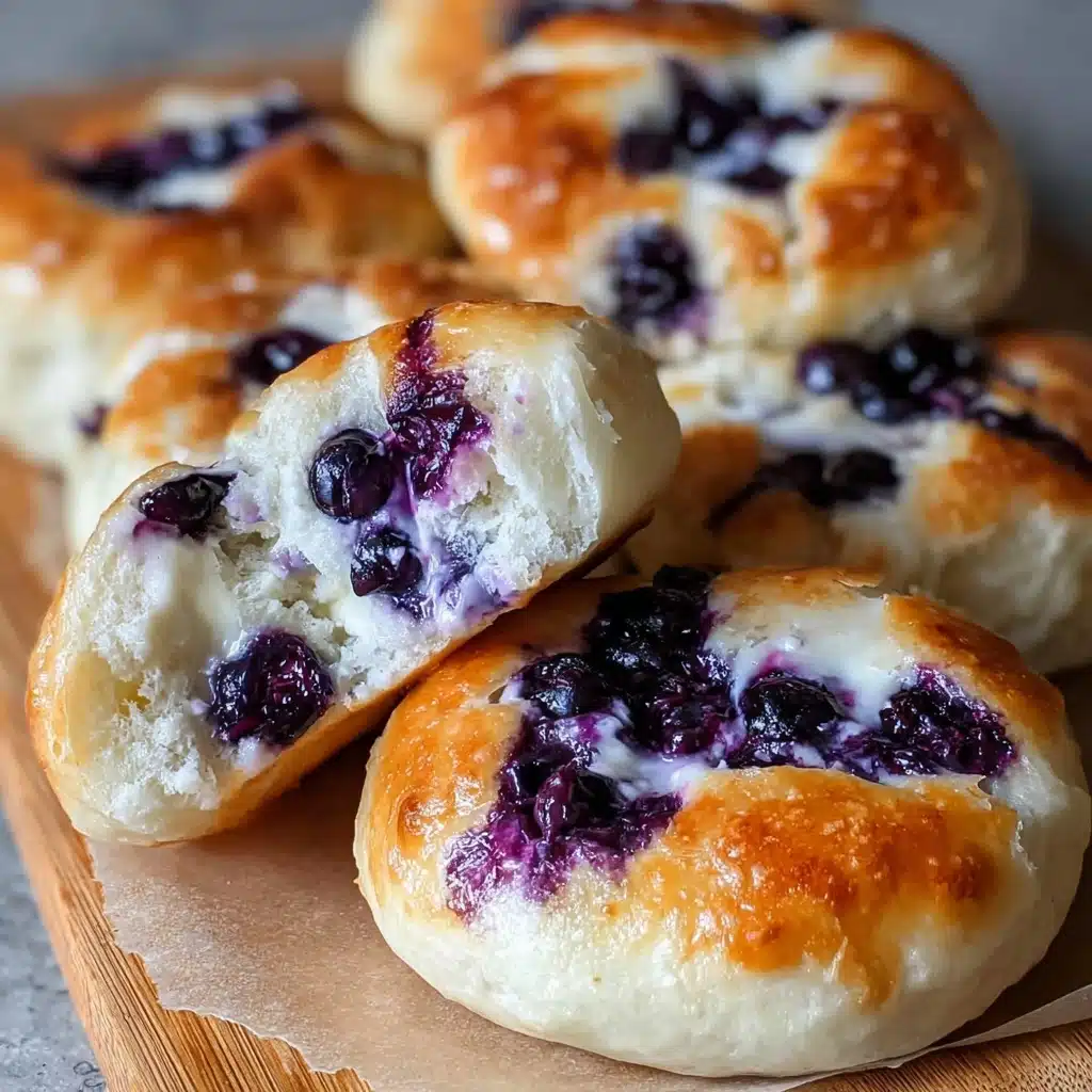 Fluffy Cottage Cheese Blueberry Cloud Bread Recipe - Recipe Image