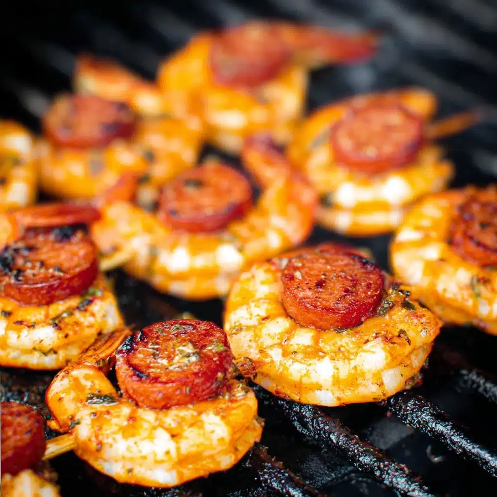 Sausage and Shrimp Kabobs Recipe - Recipe Image