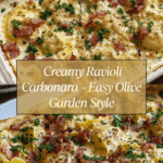 Olive Garden-Inspired Ravioli Carbonara Recipe